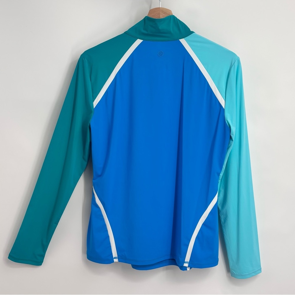 G/ Fore Color Block Silky Tech 1/4  zip golf tennis pullover Catalina women Sz M - Picture 4 of 11